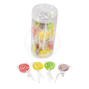 Multi colored lollipop candy