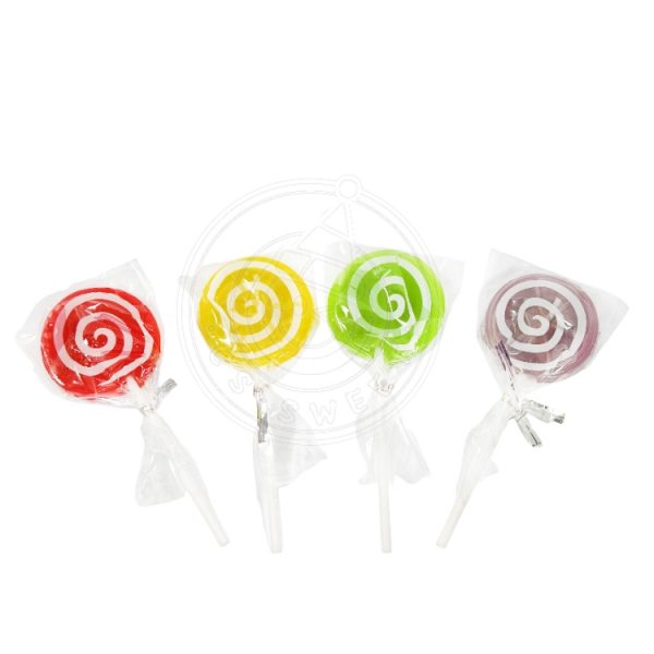 Multi colored lollipop candy