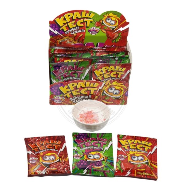 Mixed fruit flavor popping candy