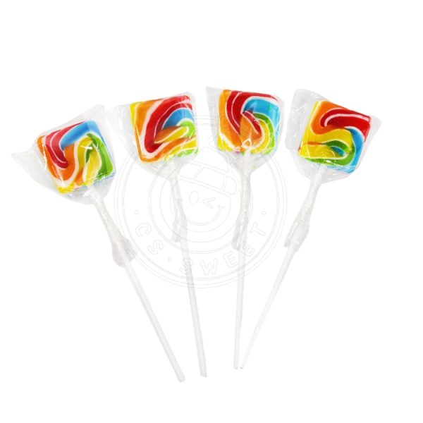 Square shaped hard lollipop