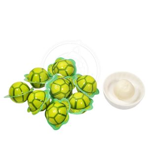 Delicious turtle shaped soft candy gummy ball with fruity jam