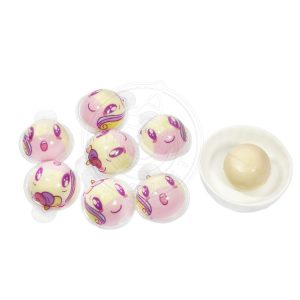 Funny cartoon ball shape gummy with fruity jam