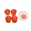Mix fruit flavor strawberry gummy candy with liquid jam