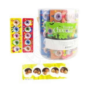 5 in 1 halloween eyeball shape chocolate jam with biscuit