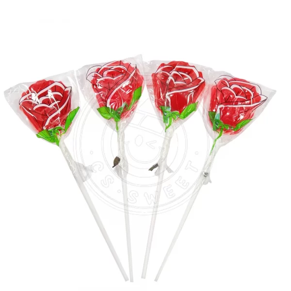 rose lollipop hard candy