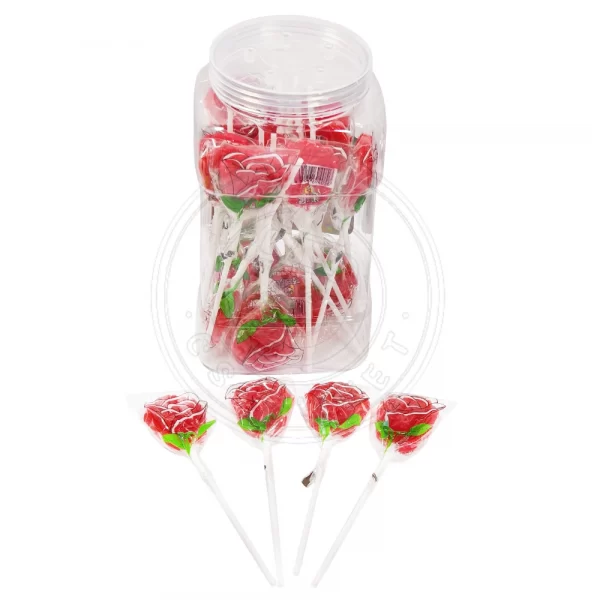 rose lollipop hard candy