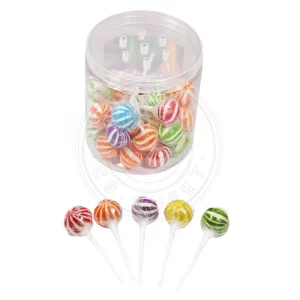 rainbow ball shape lollipop