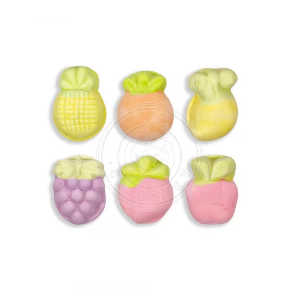 fruit shape marshmallow OEM fruit shape marshmallow candy