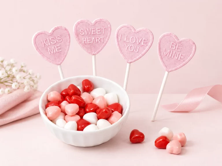 Valentine's Day heart shaped candy